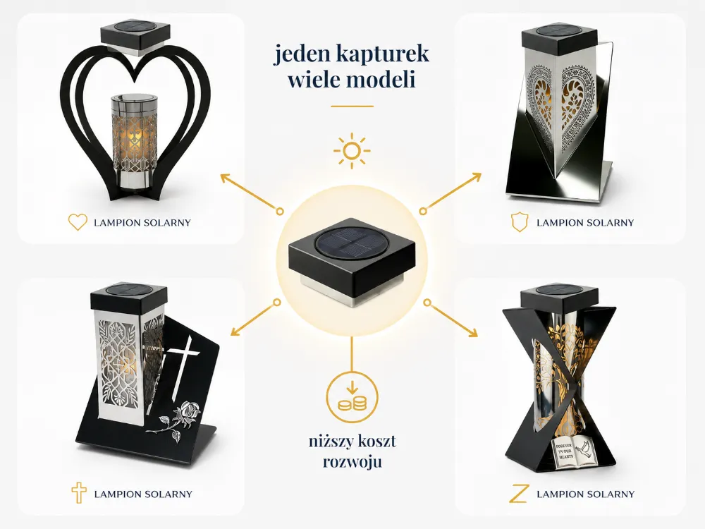 Jedno solarni vicko pro vice modelu hrbitovnich svicek a lampionu